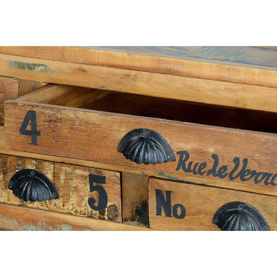 mutoni Tavolino Verrier in legno riciclato multicolore 110x70  