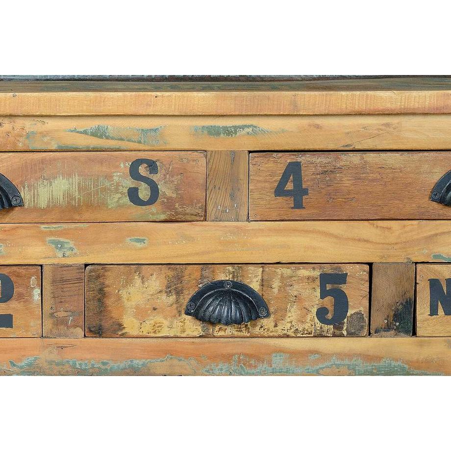 mutoni Tavolino Verrier in legno riciclato multicolore 110x70  