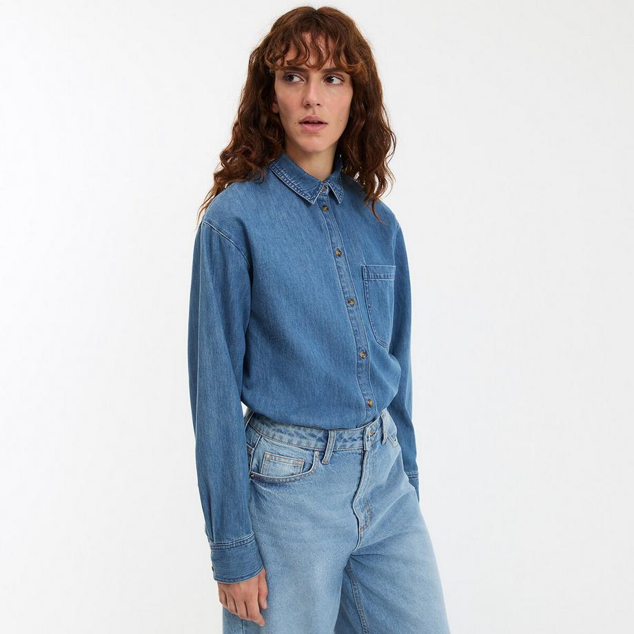 Chemise en denim pur coton
