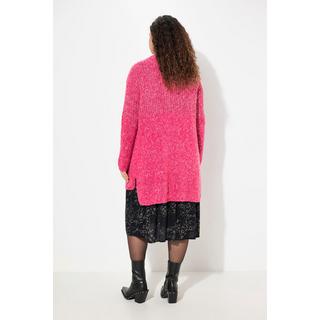 Ulla Popken Oversized Melange Strick Langarm Cardigan  