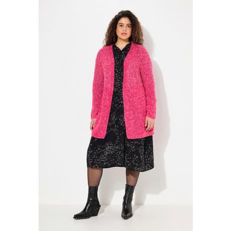 Ulla Popken Oversized Melange Strick Langarm Cardigan  