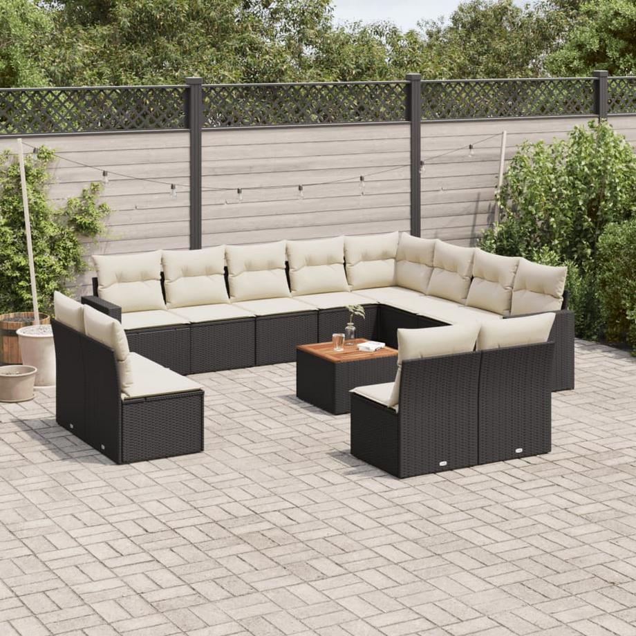 VidaXL set divano da giardino Polirattan  