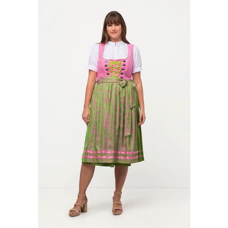 Ulla Popken Dirndl Allacciatura Scollo Rettangolare Senza Maniche  