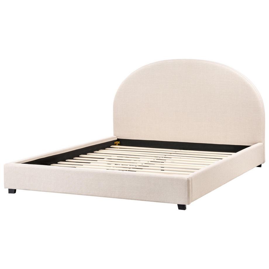 Beliani Bett mit Lattenrost aus Stoff Retro VAUCLUSE  