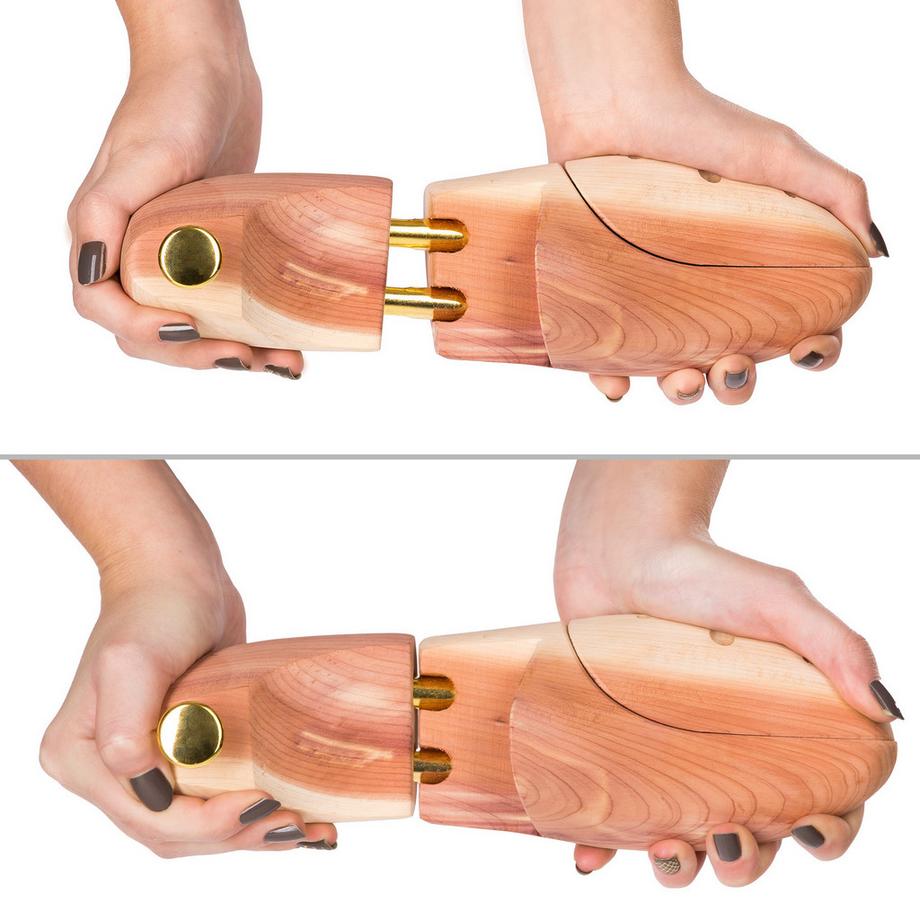 Tectake 2 Paires d'Embauchoirs en Bois de Cèdre  