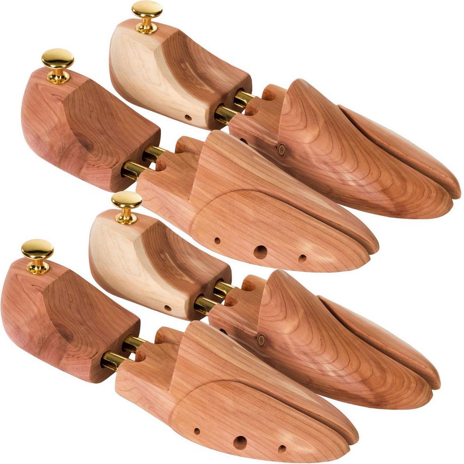 Lot de 2 paires d'embauchoirs pleins en bois  en bois de cèdre de qualité