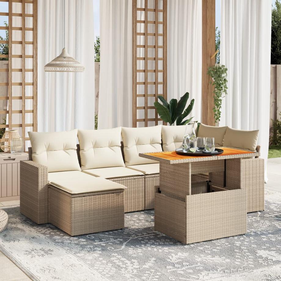 VidaXL set divano da giardino Polirattan  