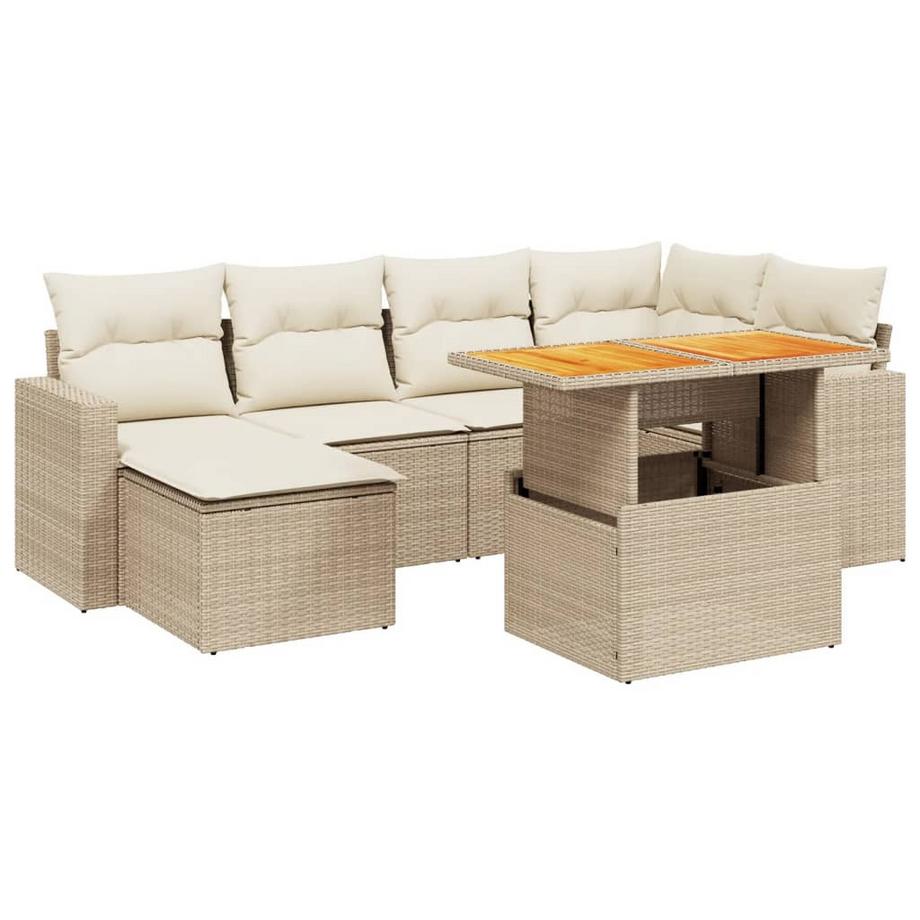 set divano da giardino Polirattan