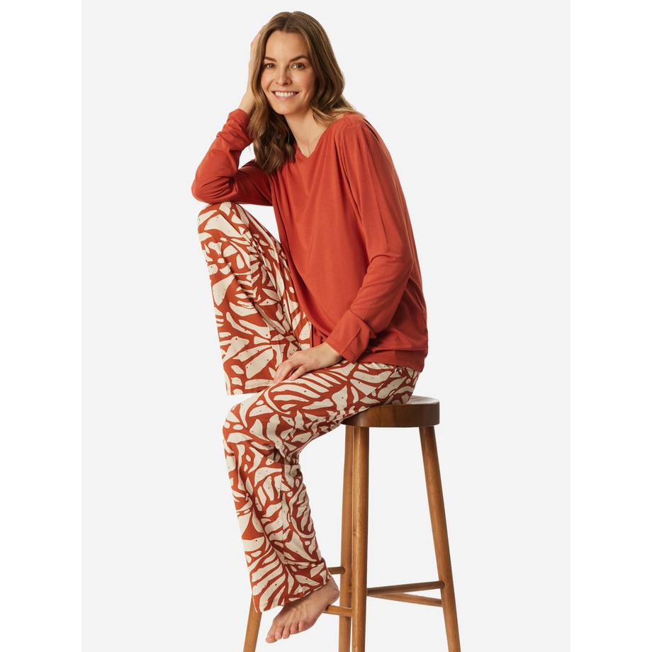 Schiesser Selected Premium Pyjama avec T-shirt et pantalon long  