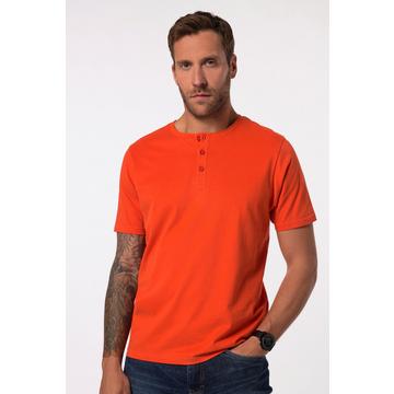 T-shirt Henley, collection Basic. Manches courtes et patte de boutonnage