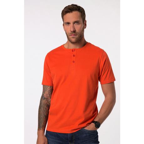 JP1880  T-shirt Henley, collection Basic. Manches courtes et patte de boutonnage 