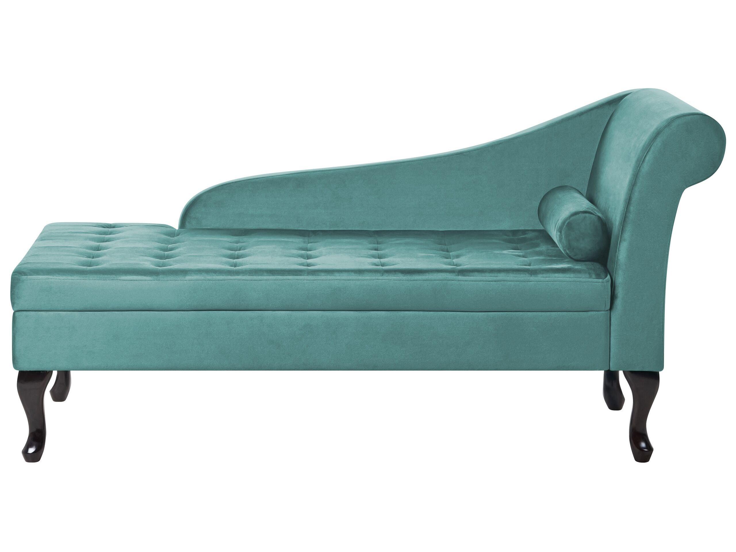 Beliani Chaise longue en Velours Rétro PESSAC  