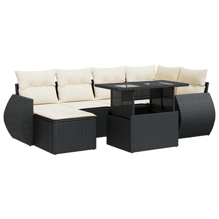 set di divani da giardino Polirattan