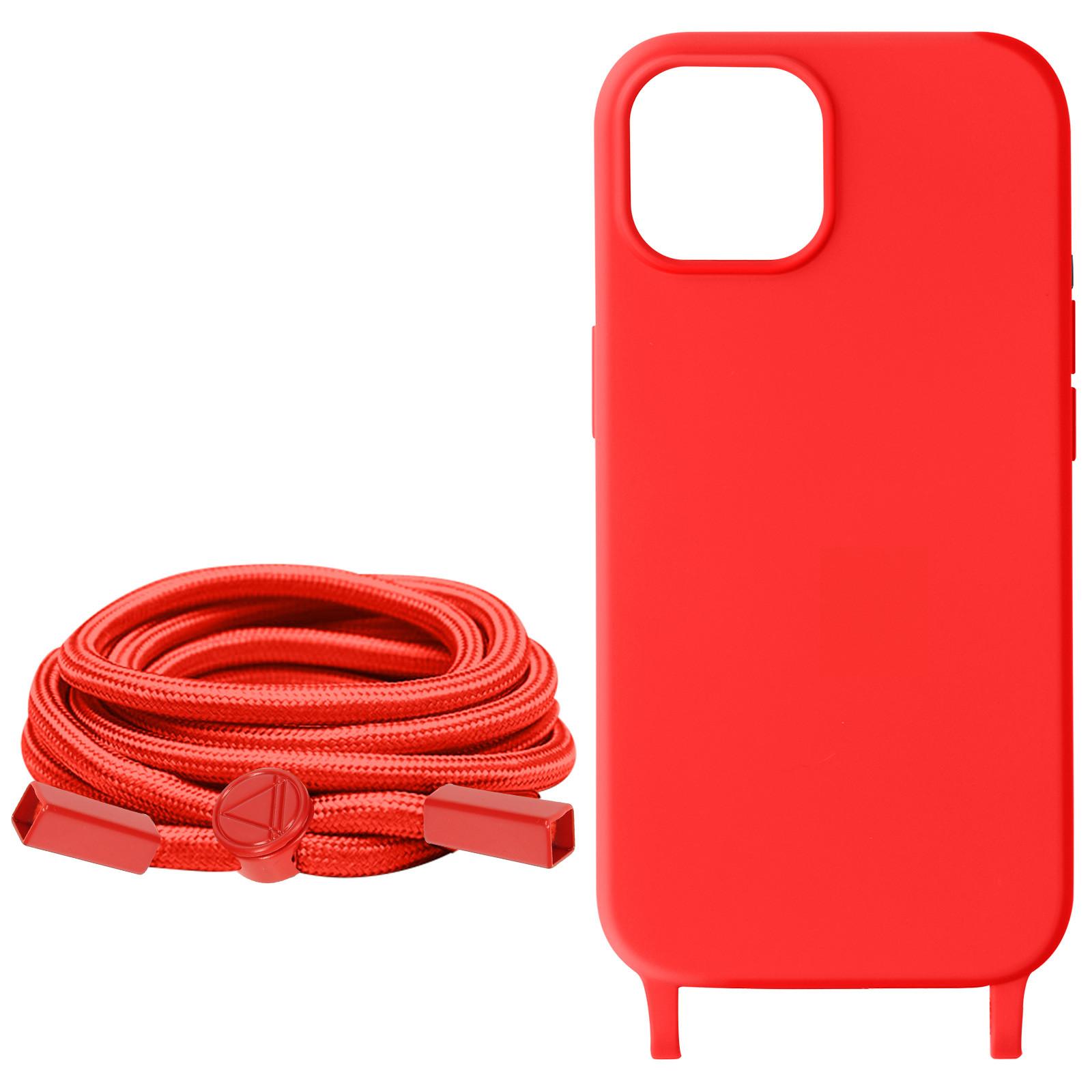 Avizar  Coque Cordon iPhone 15 Plus Rouge 