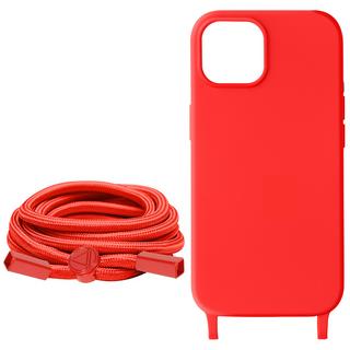 Avizar  Coque Cordon iPhone 15 Plus Rouge 