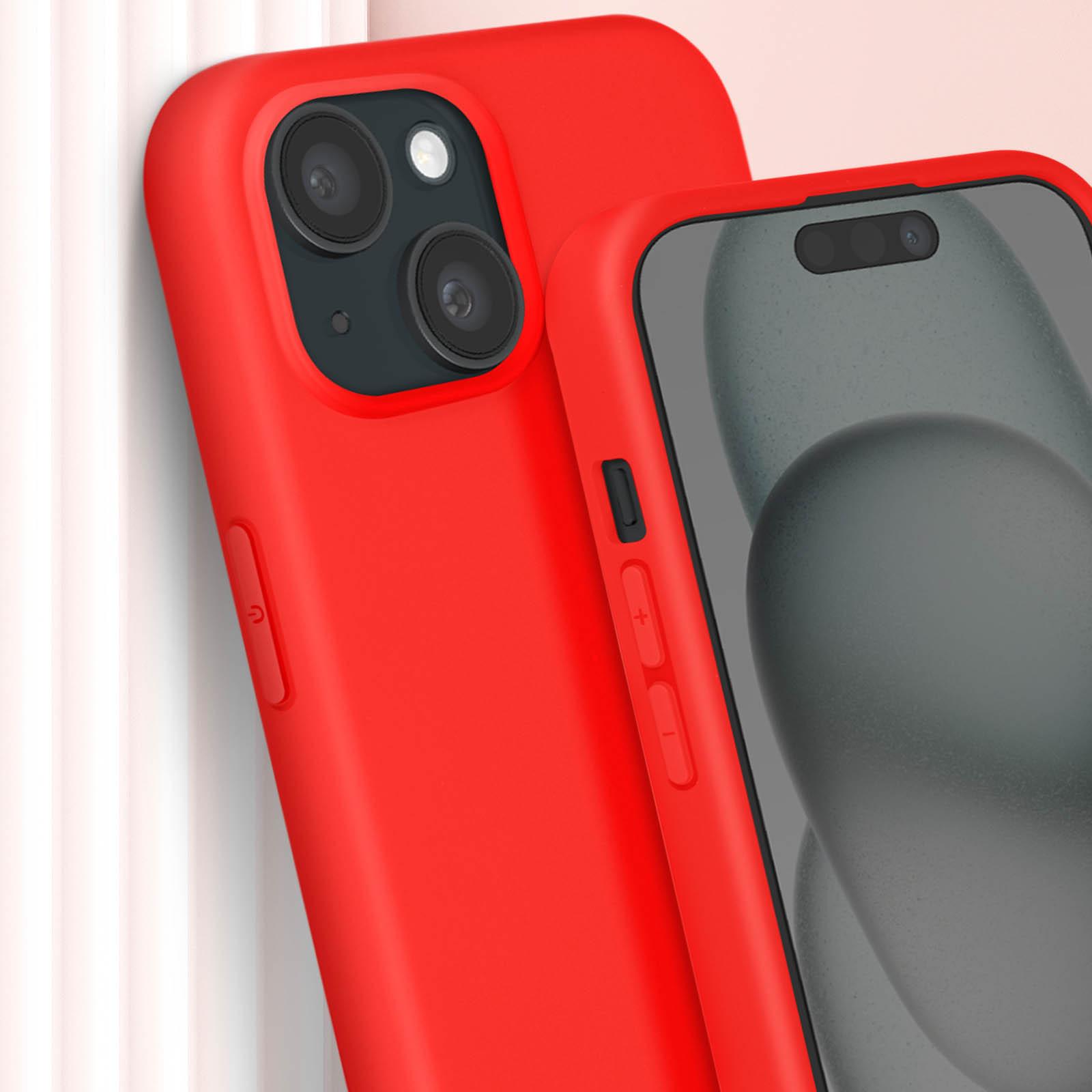 Avizar  Coque Cordon iPhone 15 Plus Rouge 