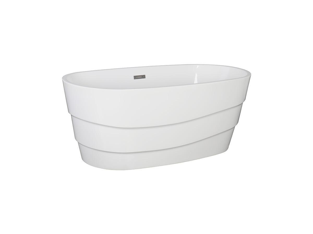 SHOWER DESIGN Vasca da bagno freestanding - 200L - 150x72x58 cm - Bianco - Acrilico - DOMINIKA  