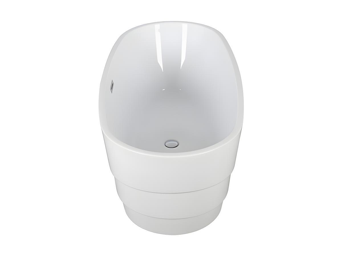 SHOWER DESIGN Vasca da bagno freestanding - 200L - 150x72x58 cm - Bianco - Acrilico - DOMINIKA  