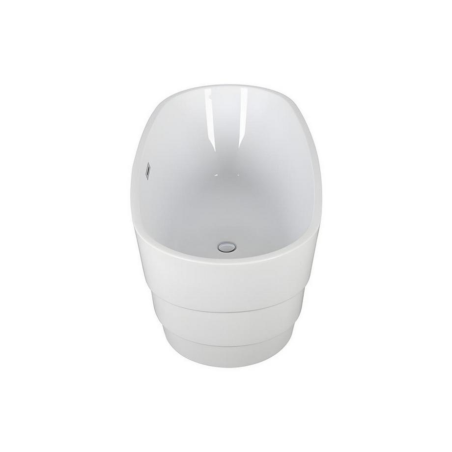 SHOWER DESIGN Baignoire îlot - 200L - 150 x 72 x 58 cm - Blanche - Acrylique - DOMINIKA  