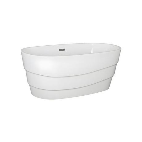 SHOWER DESIGN Vasca da bagno freestanding - 200L - 150x72x58 cm - Bianco - Acrilico - DOMINIKA  