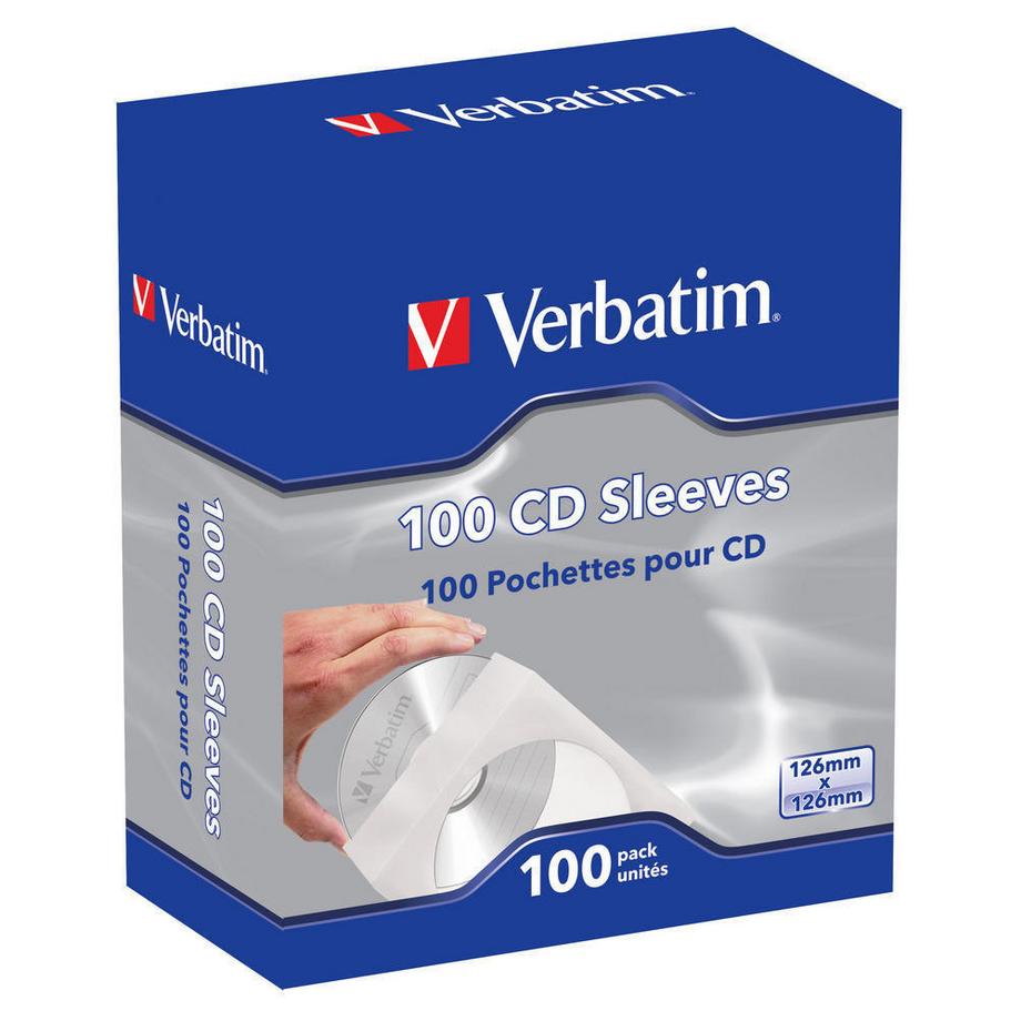 Verbatim  Verbatim Pack de 100 pochettes CD (Papier) 