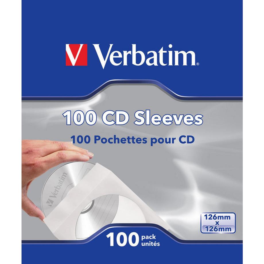 Verbatim  Verbatim Pack de 100 pochettes CD (Papier) 