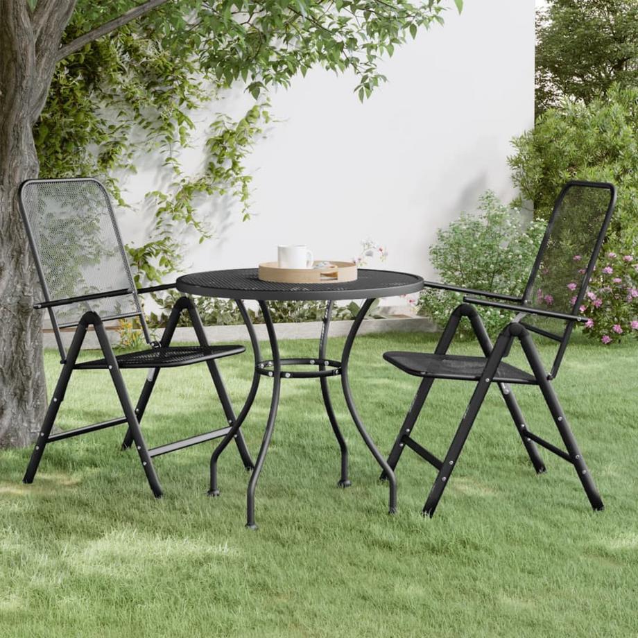VidaXL Table de jardin métal  