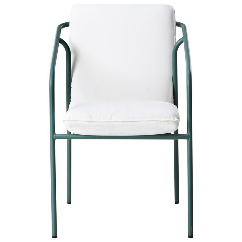 Beliani Lot de 8 chaises de jardin avec coussins en Aluminium Moderne ASCIANO  