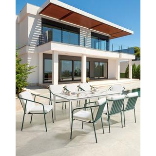 Beliani Set mit 8 Stühlen und Sitzkissen aus Aluminium Minimalistisch ASCIANO  