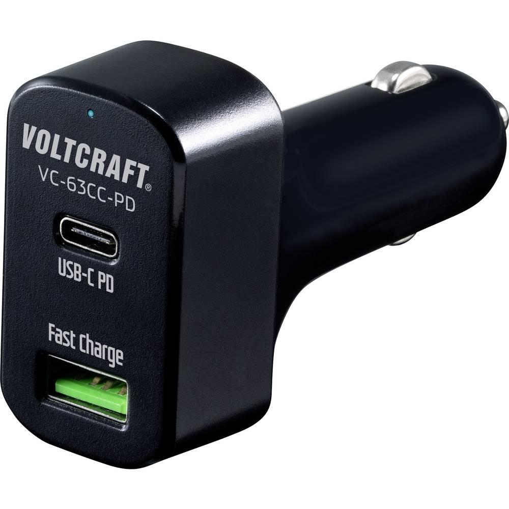 VOLTCRAFT  Automobile Caricatore USB Corrente di uscita max. 3 A 2 x USB, presa USB-C® USB Power Deli 