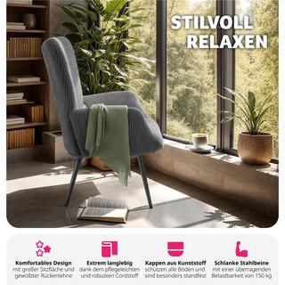 Tectake Fauteuil Hygge rembourré, ergonomique, charge maximale 150 kg  