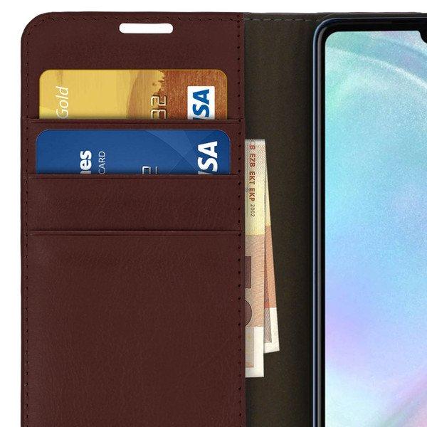 Avizar  Cover Echtleder Huawei P30 Braun 