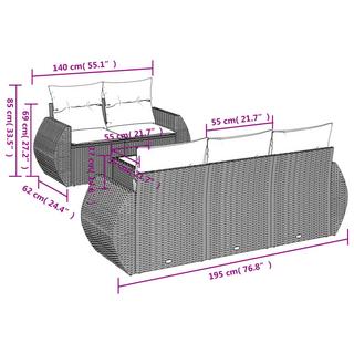 VidaXL Garten sofagarnitur poly-rattan  