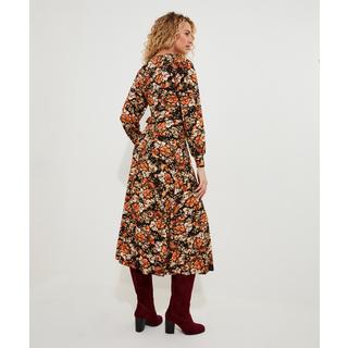 Joe Browns  Robe Midi Col V Florale Automnale 