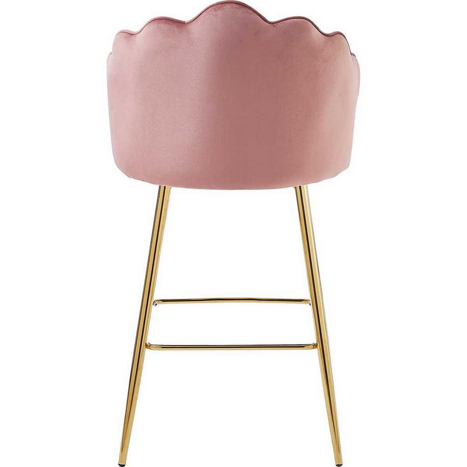 mutoni Barhocker Samt rosa (2er-Set)  