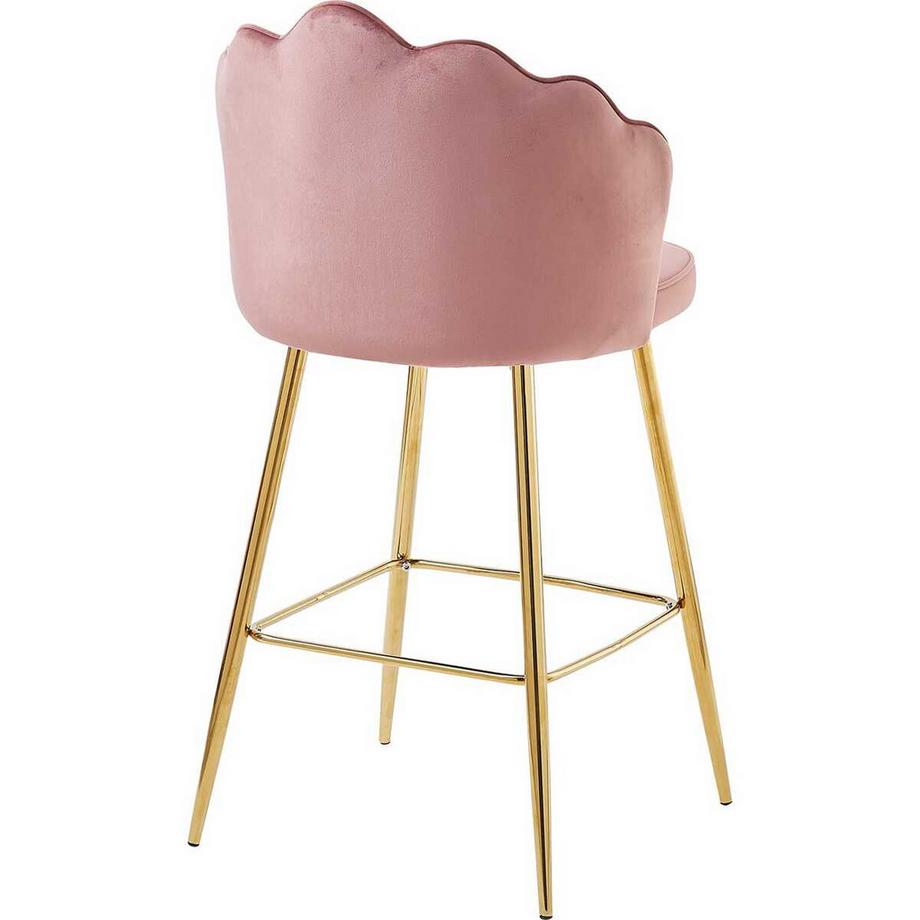 mutoni Barhocker Samt rosa (2er-Set)  