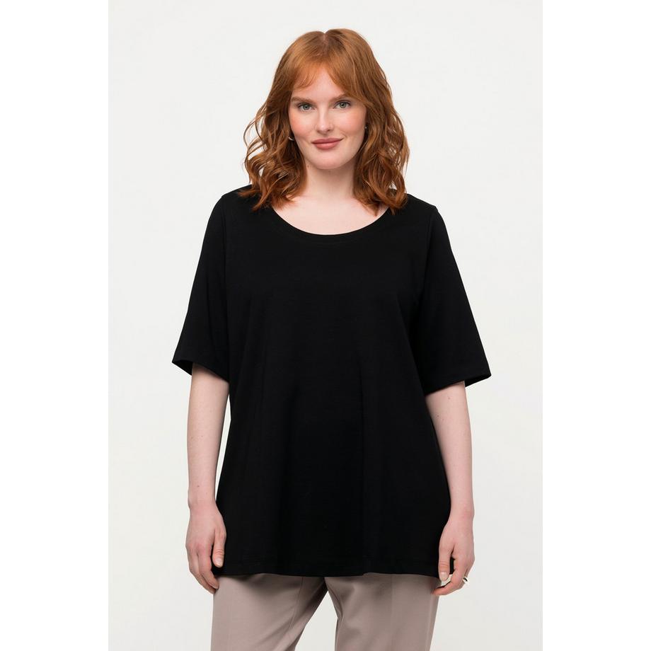 Ulla Popken T-Shirt Linea A Girocollo Manica Mezza  