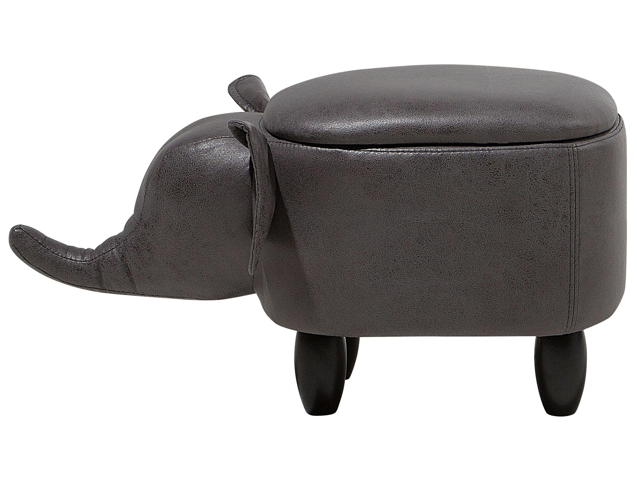 Beliani Repose-pied en Cuir PU Moderne ELEPHANT  