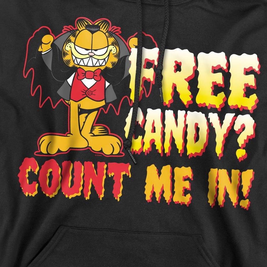 Garfield Count Me In Felpa Con Cappuccio  