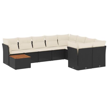 VidaXL set divano da giardino Polirattan  