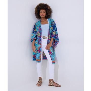 Kimono mit Boho-Schal-Druck
