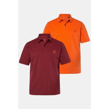 Poloshirts, Basic, 2er-Pack, Piqué, gekämmte Baumwolle