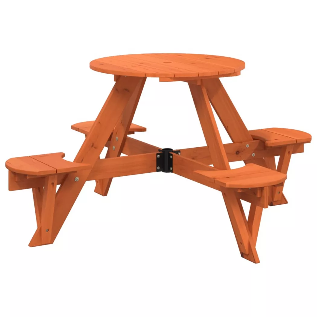 VidaXL - Table de pique-nique bois, One Size, Marron