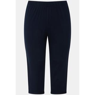 Ulla Popken  Capri-Leggings, seitliches Spitzenband, Biobaumwolle 