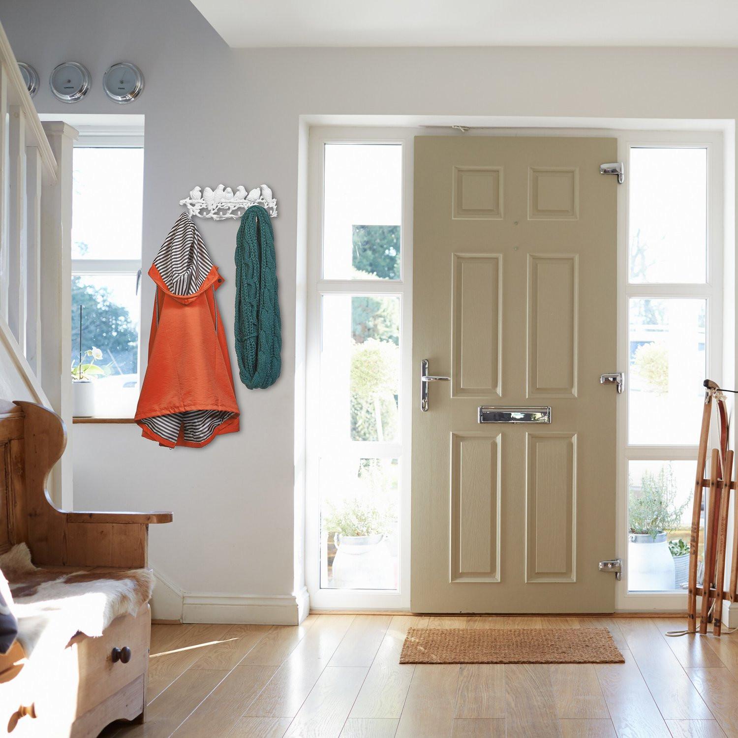 B2X Weißer Kleiderbügel im Vogeldesign  