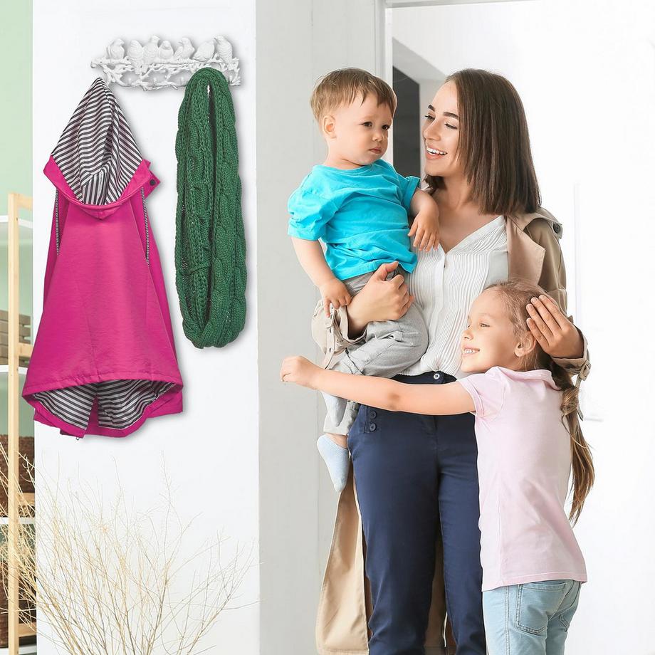 B2X Weißer Kleiderbügel im Vogeldesign  