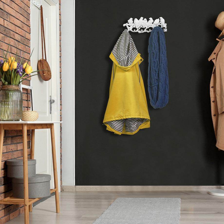 B2X Weißer Kleiderbügel im Vogeldesign  