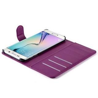 Cadorabo  Housse compatible avec Samsung Galaxy S6 EDGE - Coque de protection avec fermeture magnétique, fonction de support et compartiment pour carte 