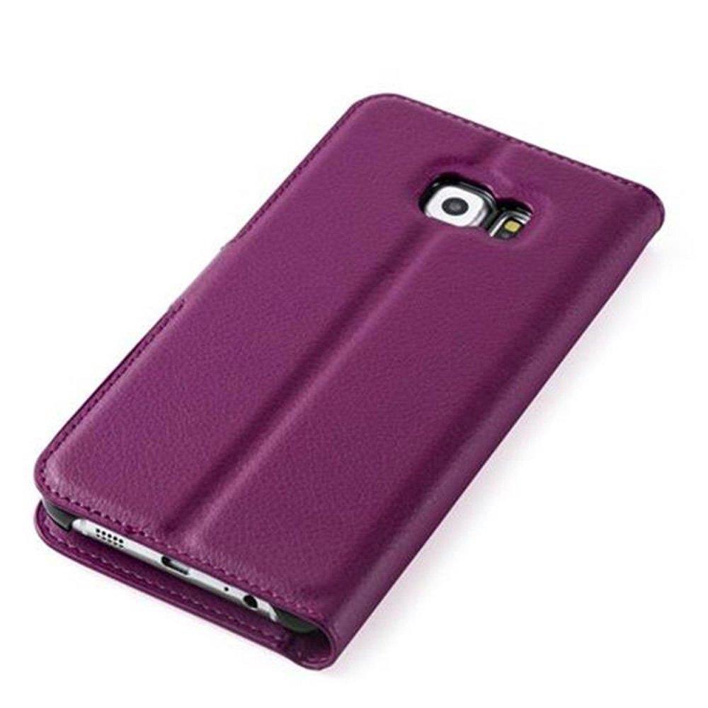 Cadorabo  Housse compatible avec Samsung Galaxy S6 EDGE - Coque de protection avec fermeture magnétique, fonction de support et compartiment pour carte 