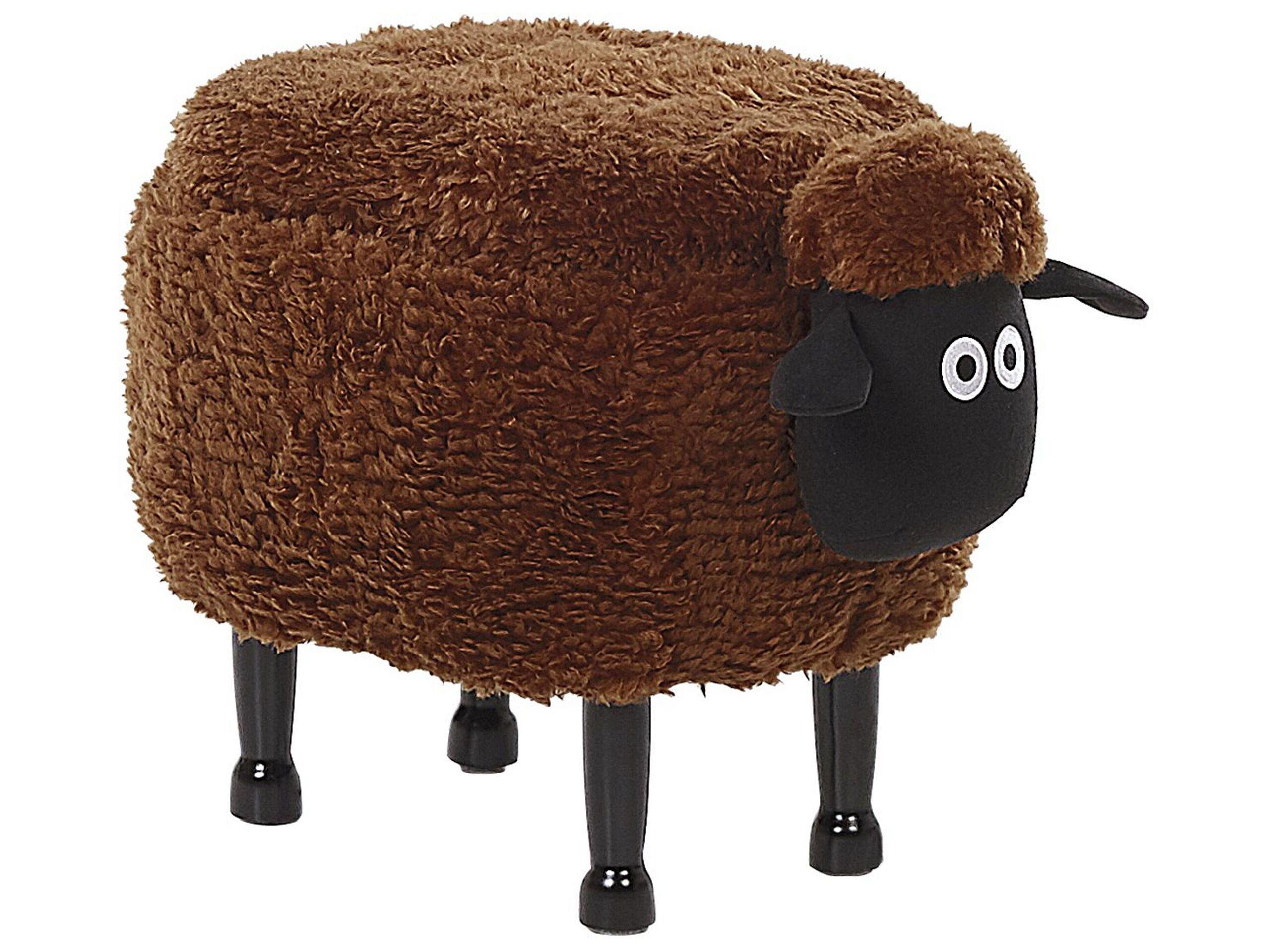 Beliani Hocker mit Stauraum aus Polyester Modern SHEEP  